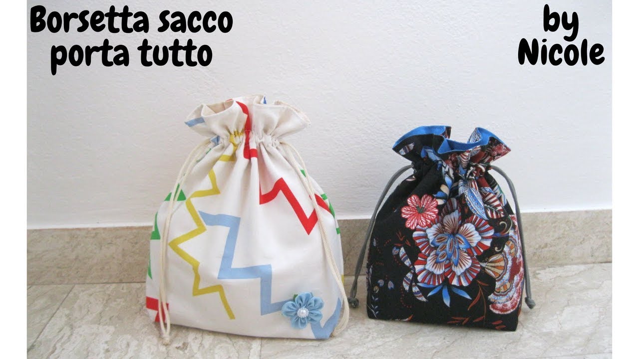 Borsetta sacco porta tutto - Cucito creativo per principianti