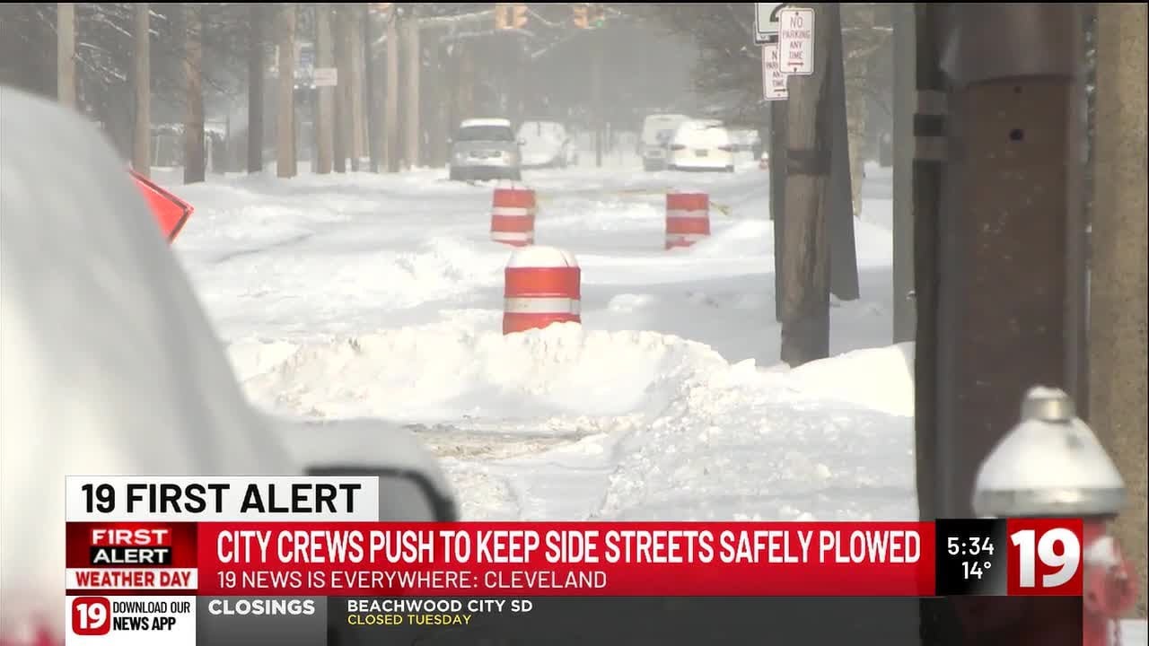 Cleveland plows trucks have there work cut out for them after big snow