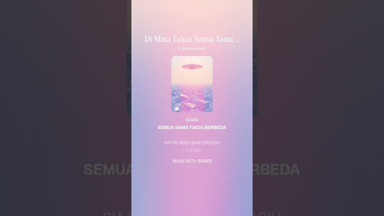 #di mata tuhan semua sama - cover AI lagu rohani 