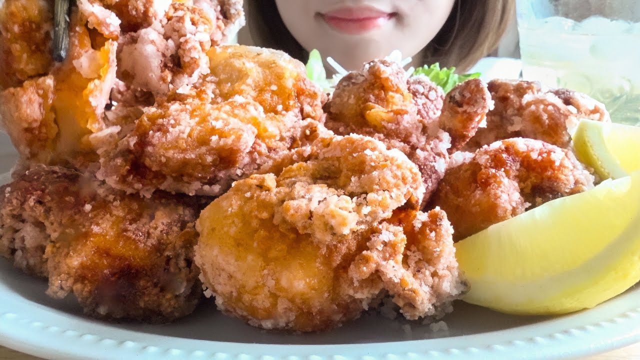 【咀嚼音】コストコのさくらどりで唐揚げを作ったら美味しすぎた【ASMR/EATINGSOUNDS】