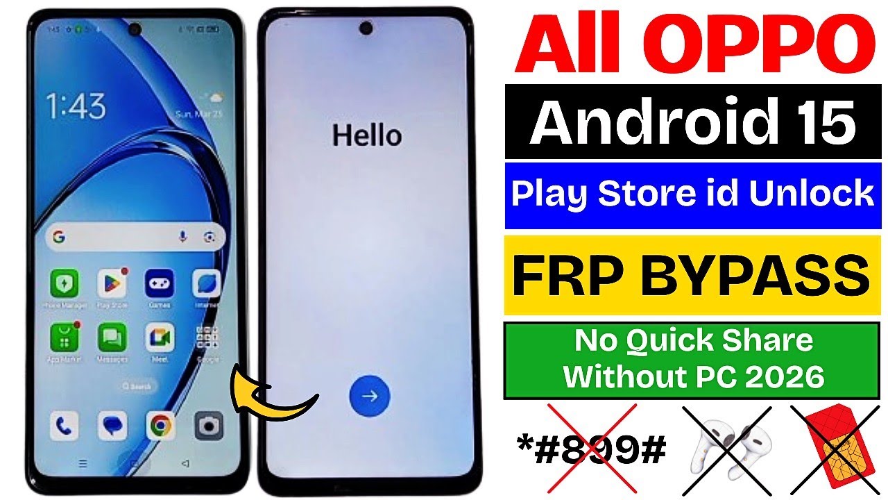 All OPPO Android 15 FRP Bypass (2026 Final Update) Remove Google Account Lock (No PC & No *#899#)