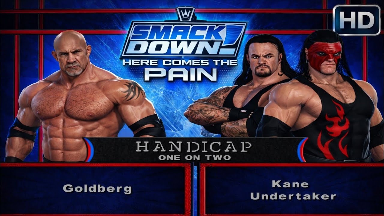 GOLDBERG vs KANE & UNDERTAKER 🔥 Handicap Match | Brutal Finish | SmackDown HCTP