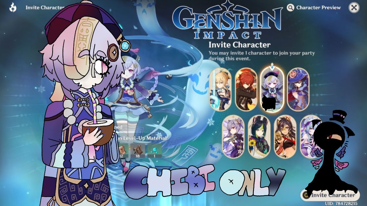 🧊 GENSHIN IMPACT challenge | chibi only | ASMR ice | no talking | I got Qiqi ! X3 part 1