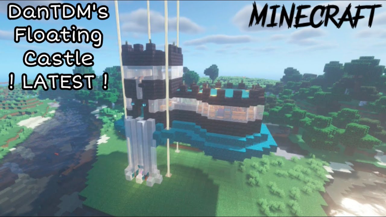 How to build DanTDM's LATEST Minecraft Hardcore Floating Castle in Minecraft! [No Sorting System]
