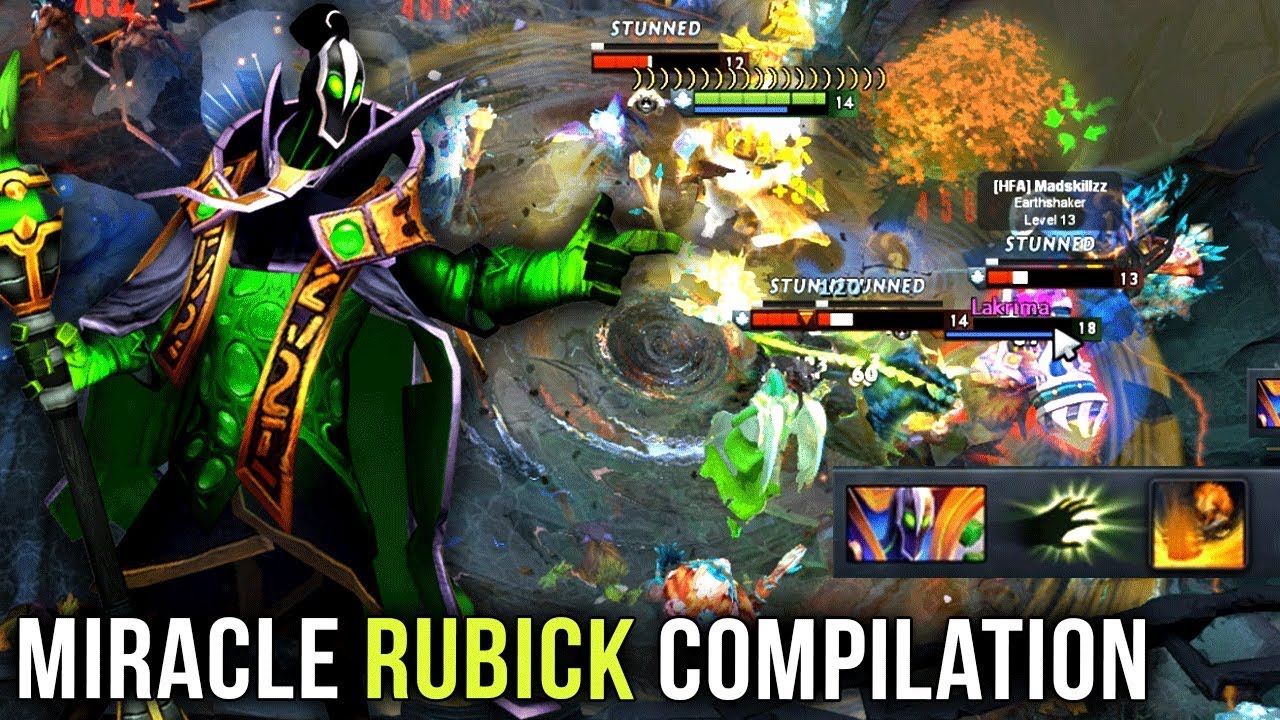 Miracle- EPIC Rubick Compilation Stealing Machine 5 Man Echo Slam - Dota 2