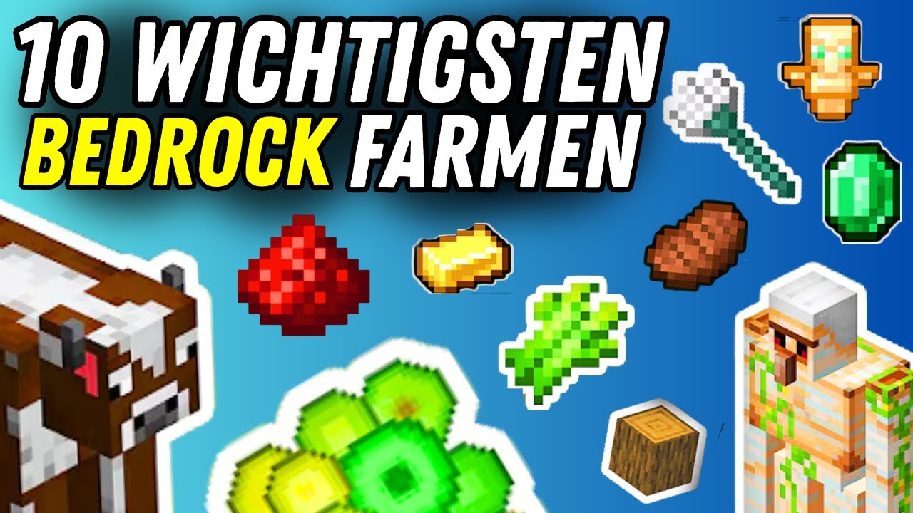 🔴Warum jeder diese TOP 10 BEDROCK FARMEN BAUEN sollte!  MINECRAFT BEDROCK 1.21