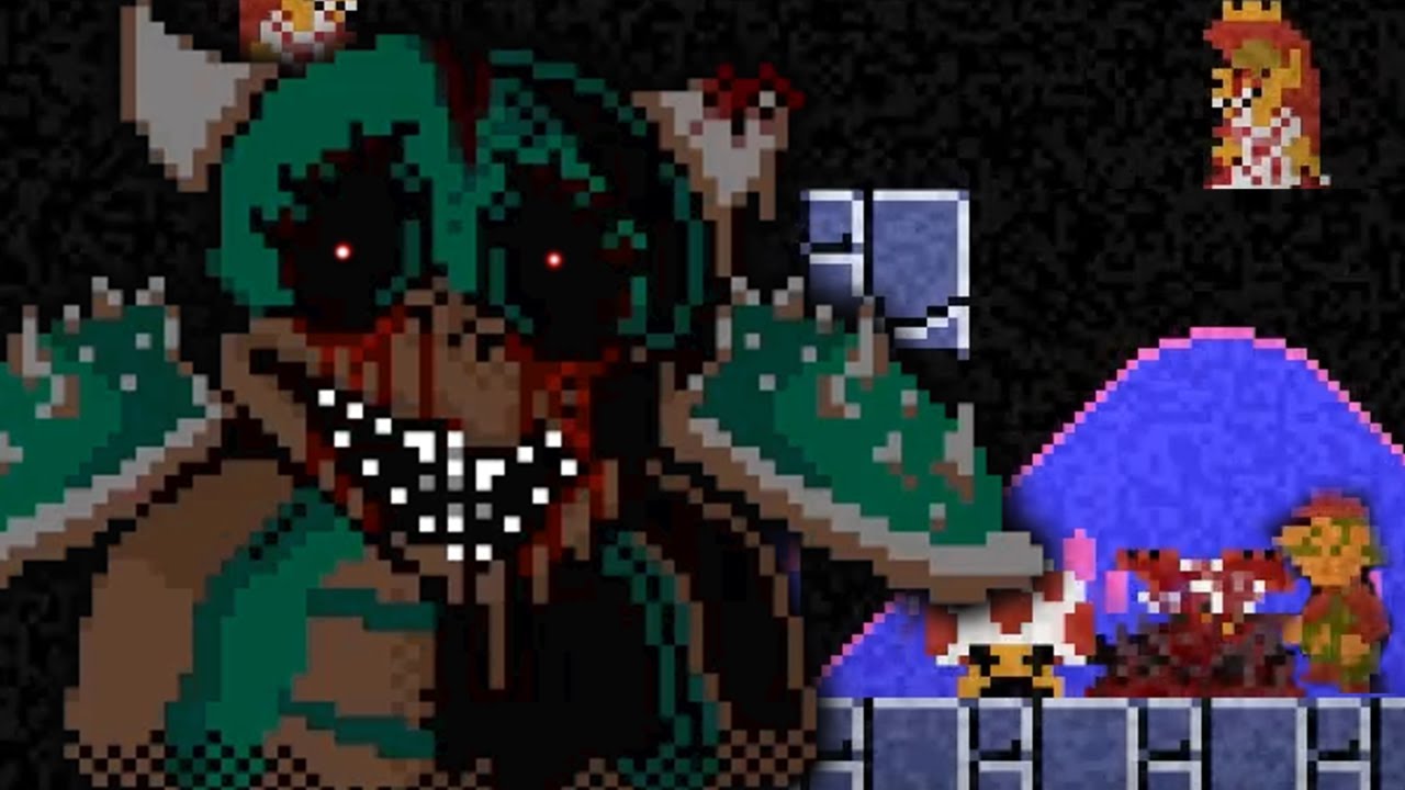 BOWSER.EXE SECRET LEVEL! UPDATE - SUPER MARIO BROS - KOOPA'S INSANITY (Super Mario Bros Horror Game)