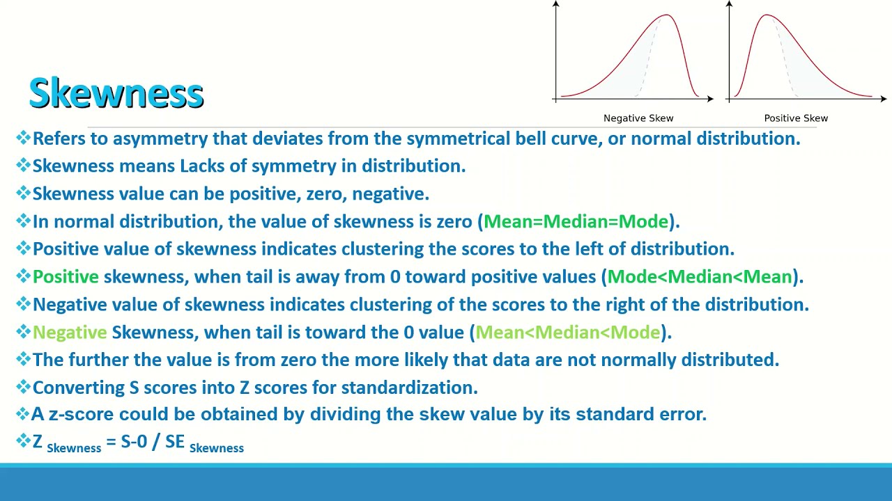 Skewness in SPSS and exploring data distribution