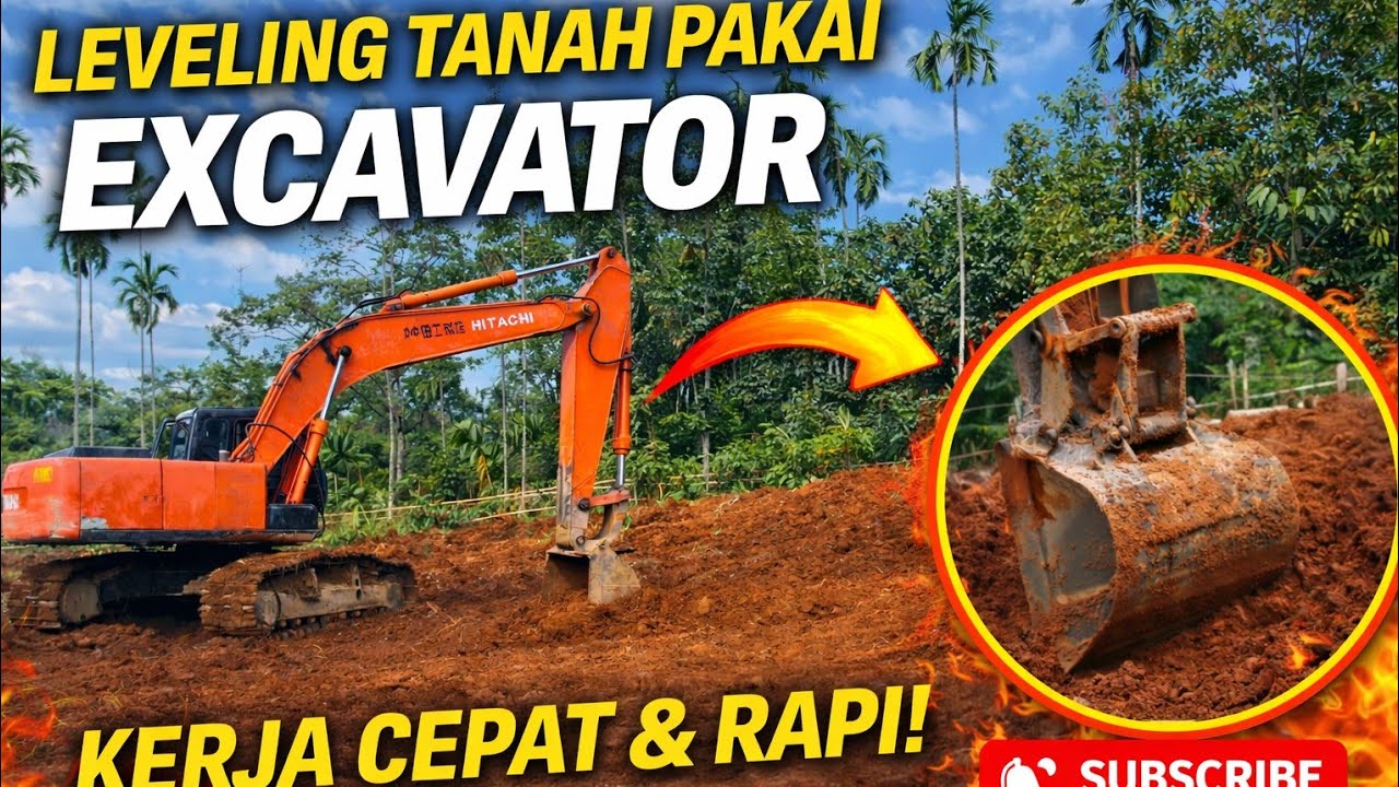 Land Leveling Process Using an Excavator | Fast & Neat Work,#excavator#heavyequipment#trending 