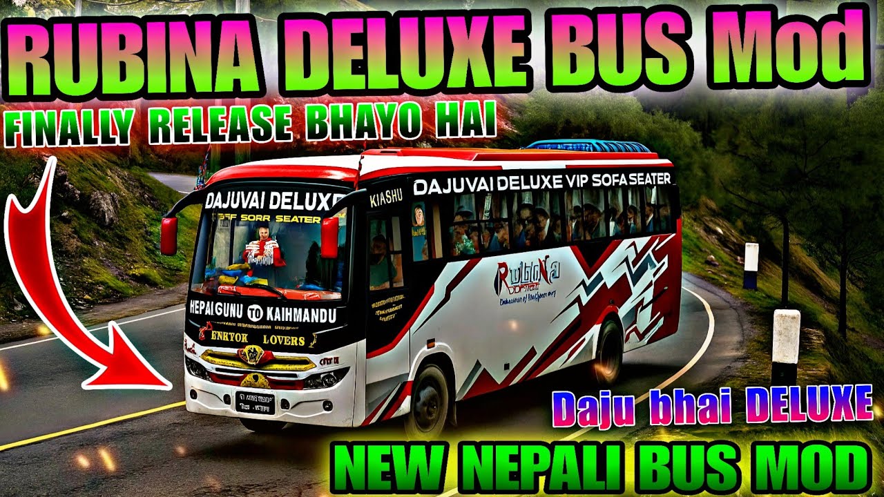 New Nepali Bus Mod in Bus Simulator Indonesia 😍 Rubina Deluxe Nepali Bus Mod Download Nepali Bus Mod