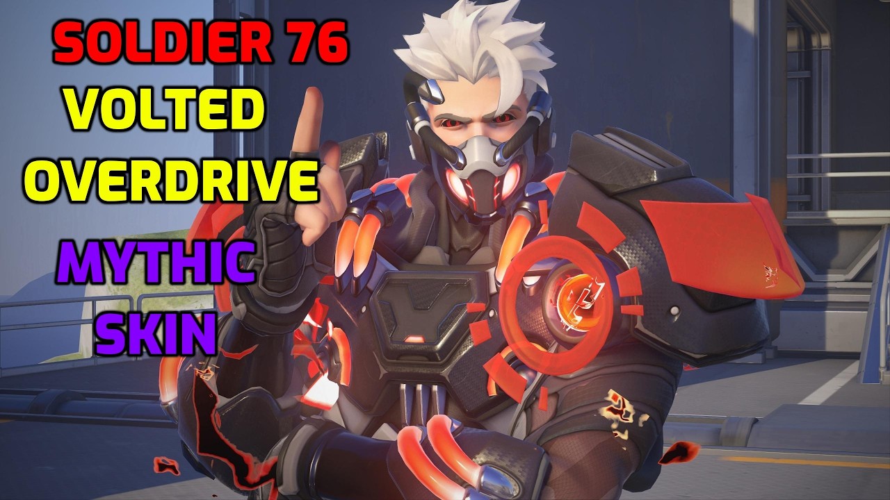 Volted Overdrive Soldier 76 Mythic Skin  (Season 2) Overwatch Mythic Skin Highlight intro.