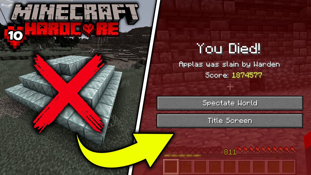 PRÓBOWAŁEM zbudować DIAMENTOWY beacon na Minecraft Hardcore #10