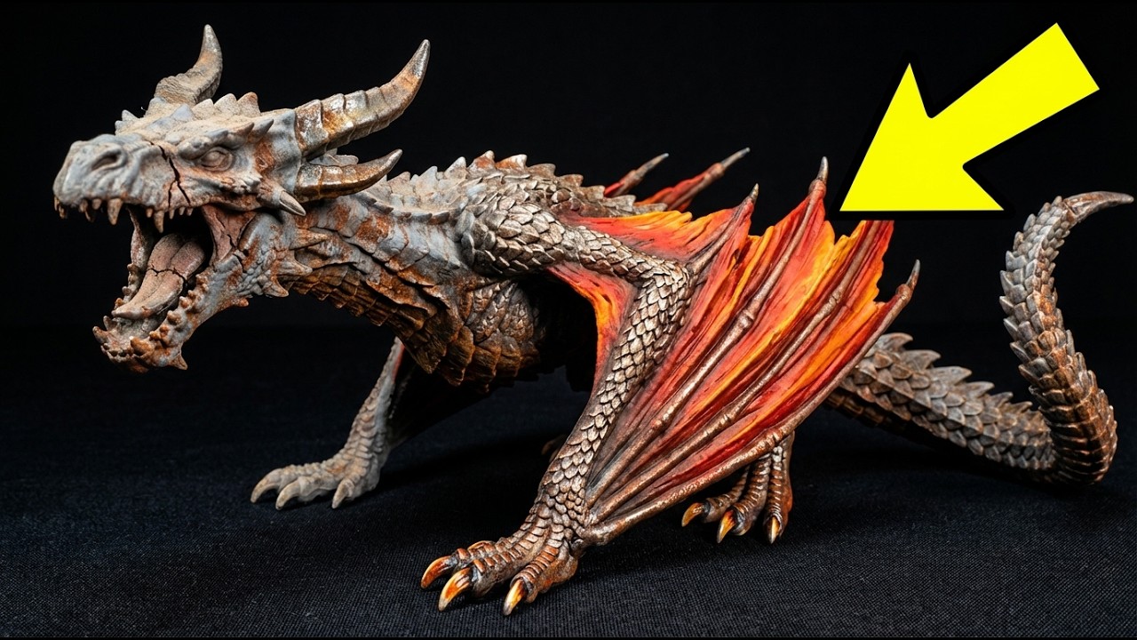 POV ASMR Restoration | Fantasy Dragon Statue – Fiery Wings Revival