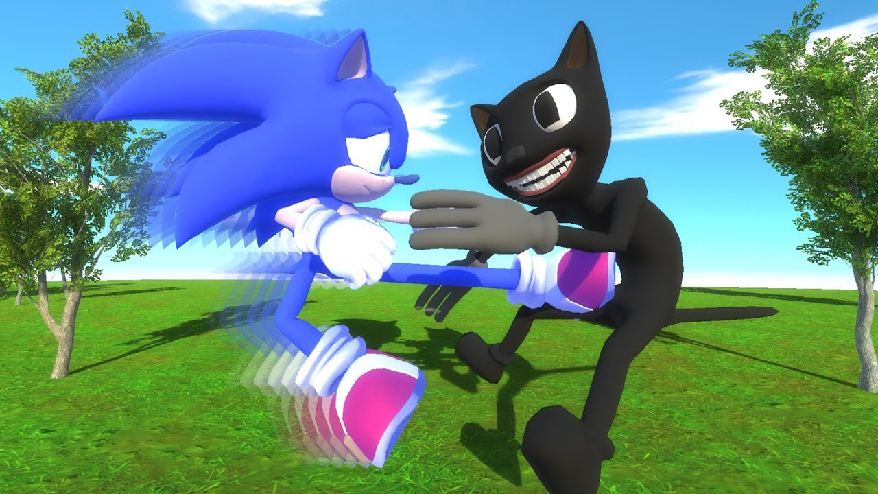 SONIC vs CARTOON CAT - Animal Revolt Battle Simulator