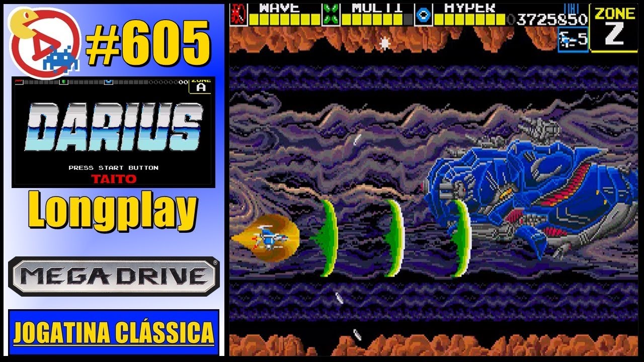 Mega Drive Longplay Darius Extra Version [a] - Tiat Zone: A-B-D-G-K-P-Z