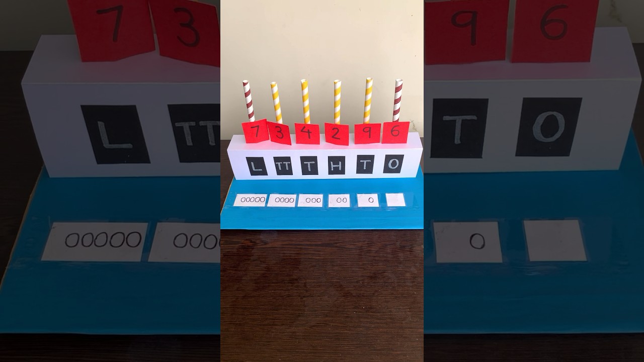 Place Value Model of 6 Digit Number #kids #school #project #ideas