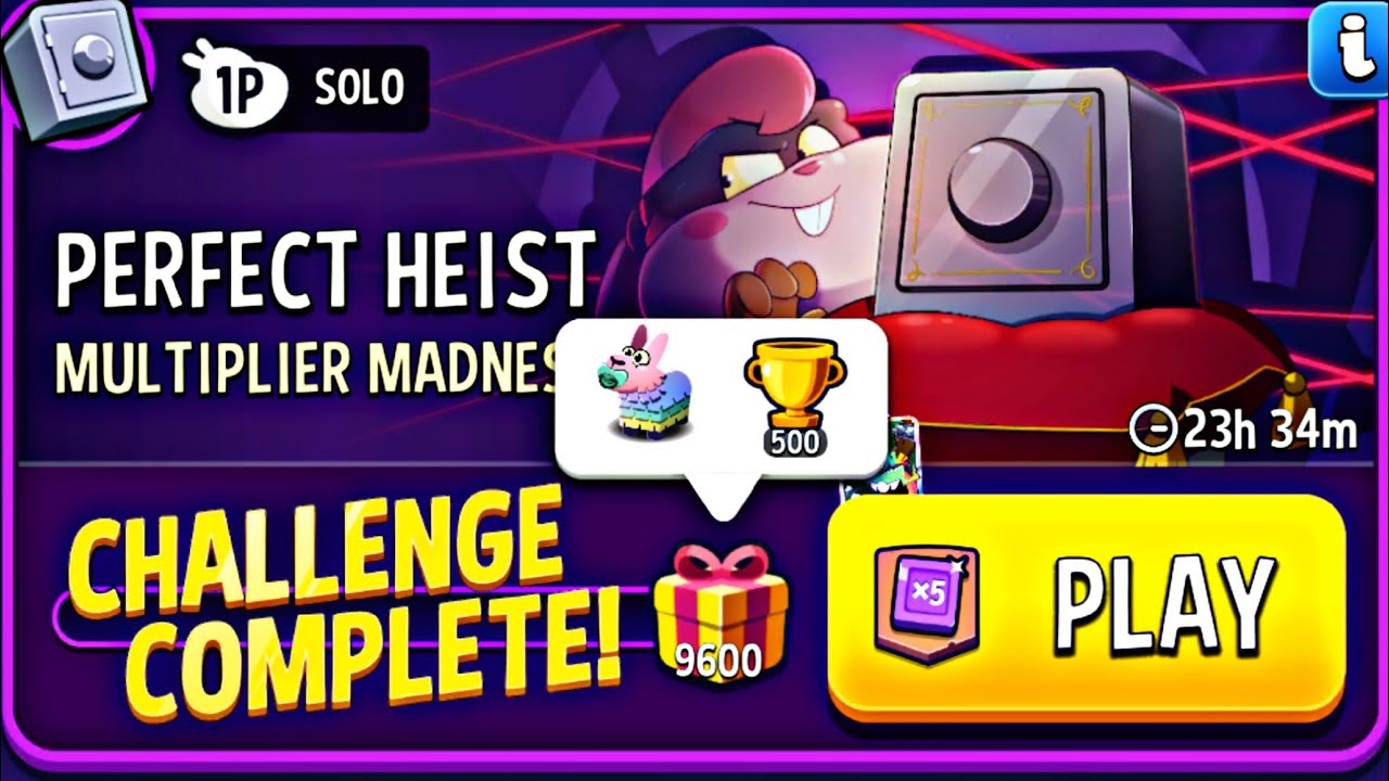 multiplier madness perfect heist SE sweep it solo solo challenge | match masters
