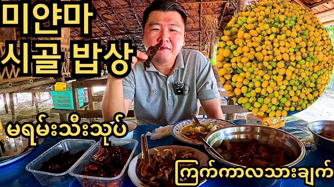 미얀마 농장에서 직접 딴 제철 열매로 차려낸 미얀마 시골 밥상!! | Dining table of Myanmar Farm | မြန်မာခြံက ရာသီစာထမင်းဝိုင်း!!