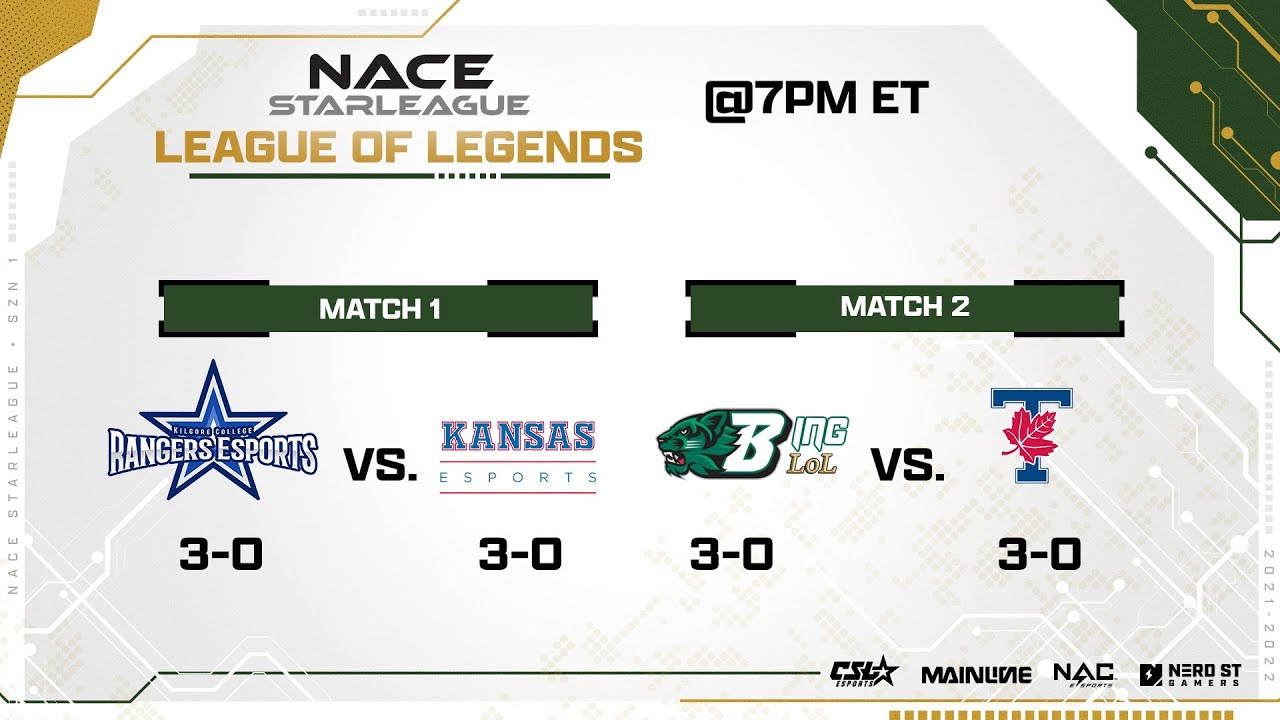 NACE Starleague Fall 2021 - League of Legends Week 4