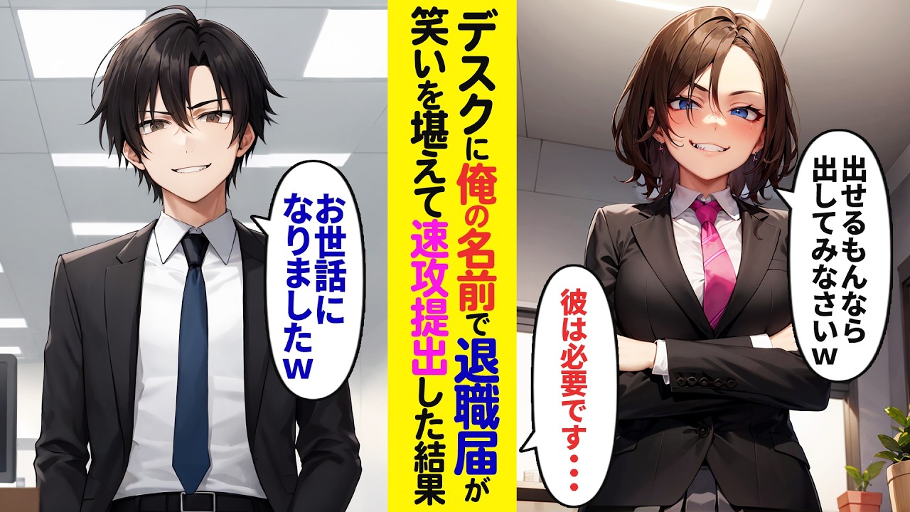 【漫画】出張から帰るとデスクに俺の名前で退職届が・・会社の９割を売り上げる俺が速攻で社長に提出した結果【ラブコメ】