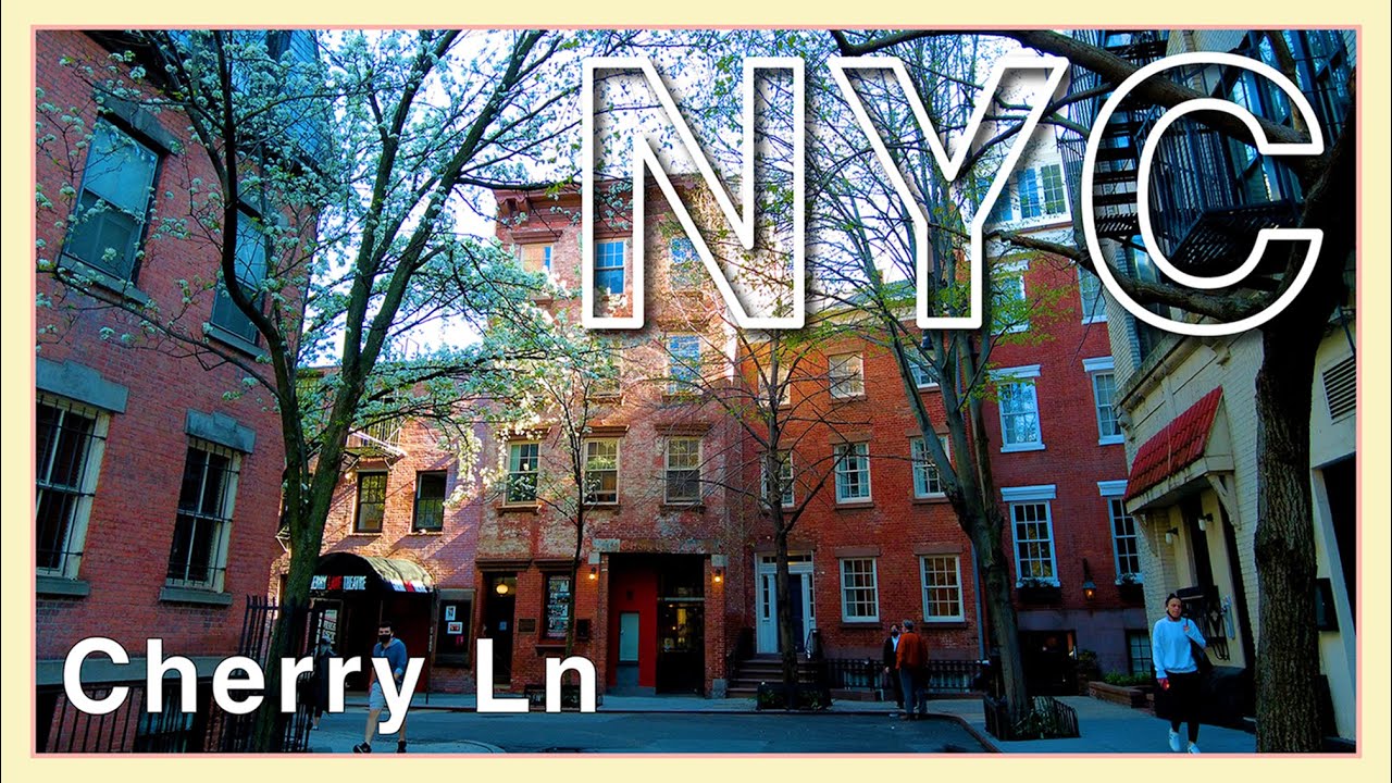 New York【Cherry Lane (Commerce St), Short & Pretty Street】2021 NYC Walking Tour, Travel Guide【4K】