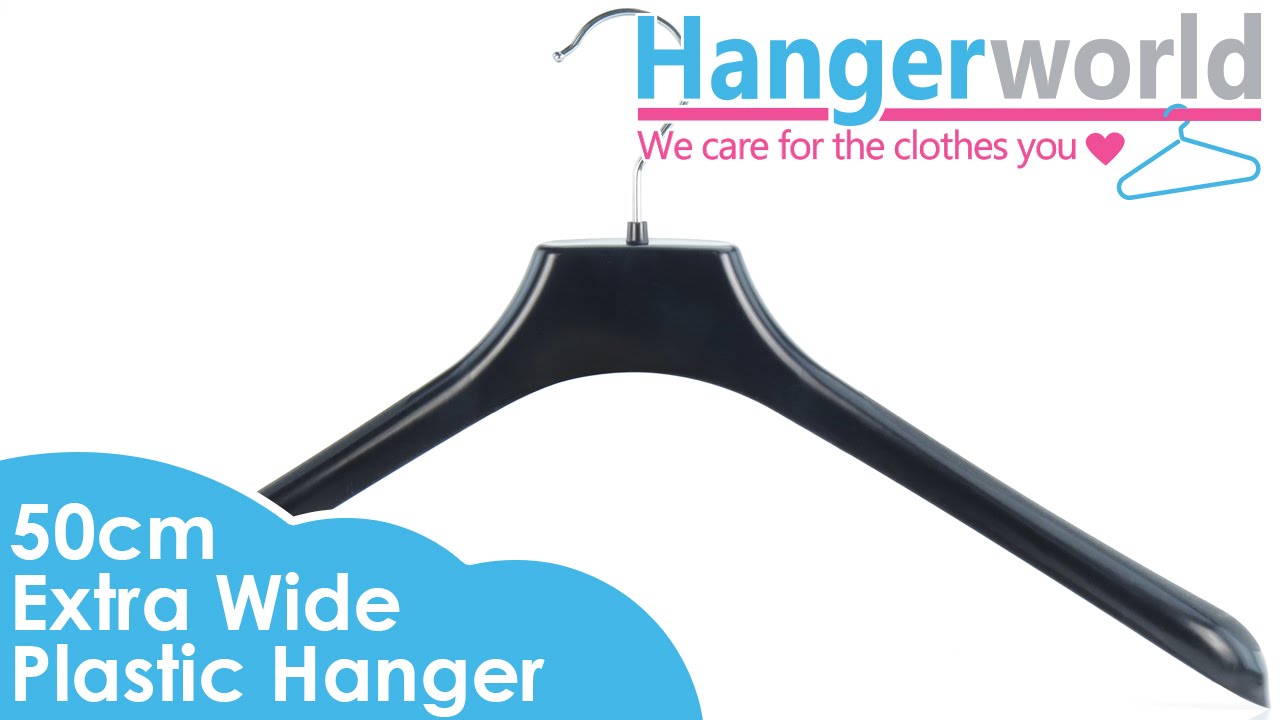 HANGERWORLD - Extra Wide Plastic Hanger - 50cm