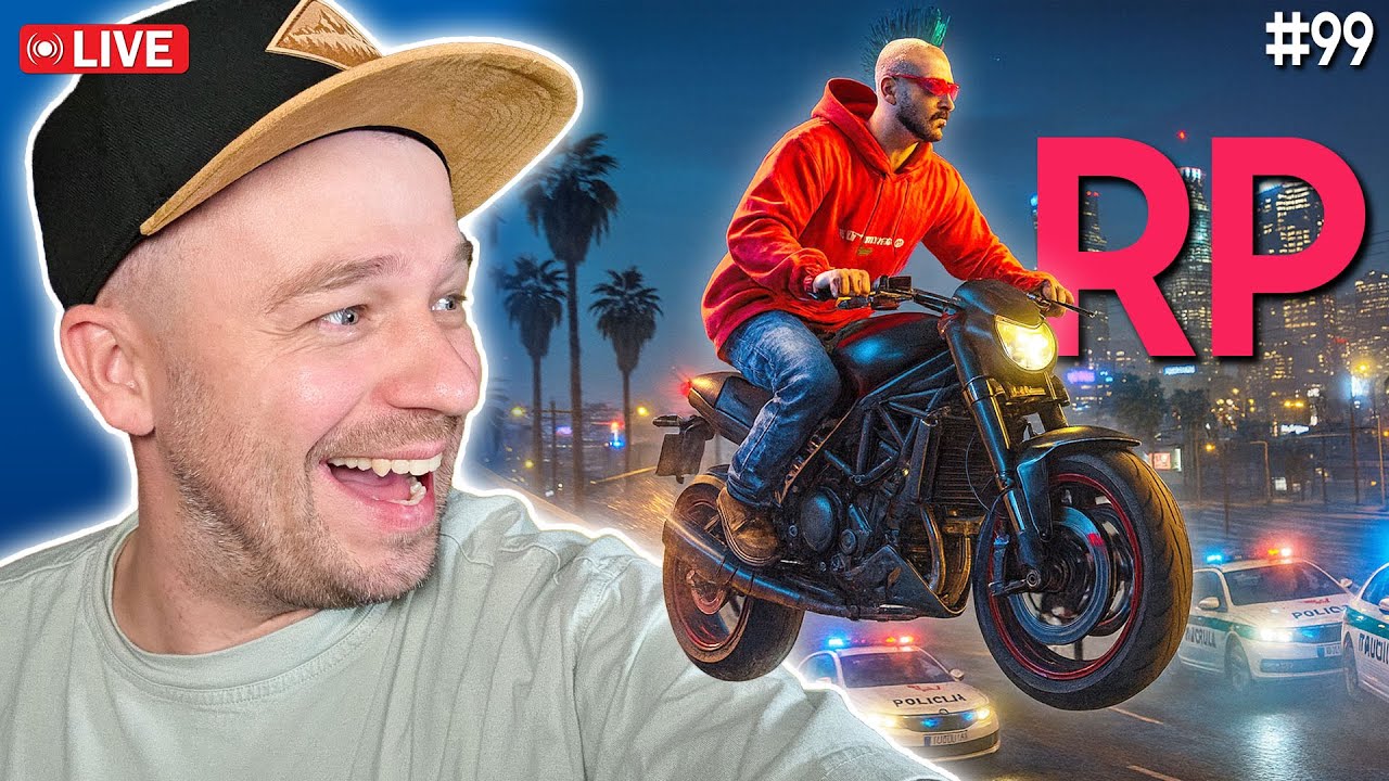 Šiandien VYRGIS bėgs su MOTOCIKLU!!! | 9️⃣9️⃣ | CS2 ir ROLEPLAY maratonas