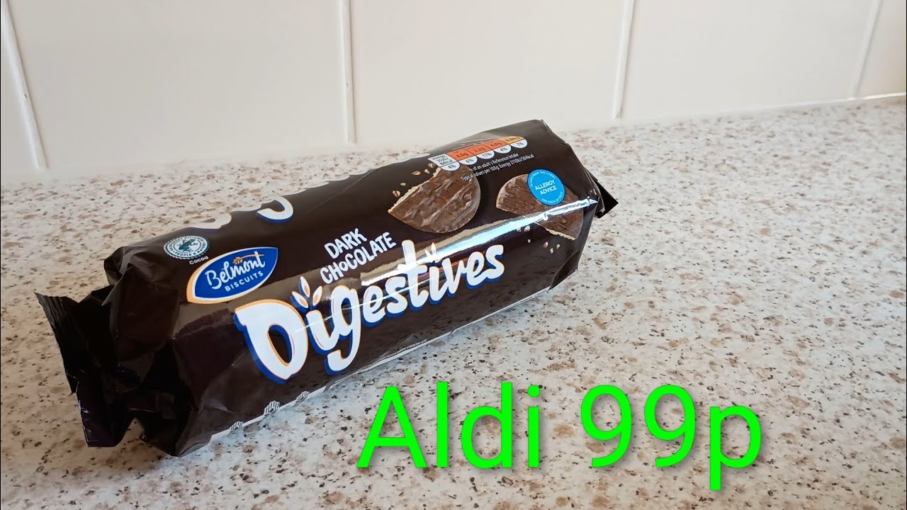 Обзор печенья Digestive с темным шоколадом от Aldi, 99 пенсов, 300 г, оценка 7,5/10.