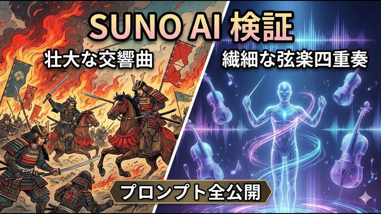 戦国時代をAIで奏でる。SUNOが生成した「関ヶ原」シンフォニー＆カルテット