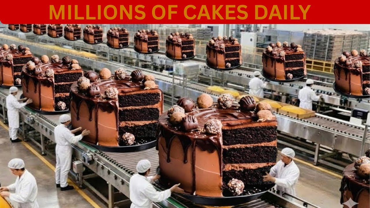 Millions of Cakes Made Every Day  Cake Factory Process