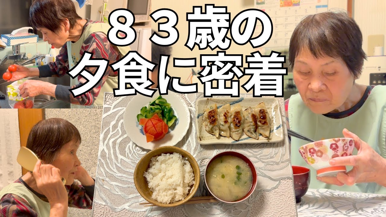 【孫と二人暮らし】８３歳おばあちゃんのナイトルーティン｜手作り餃子