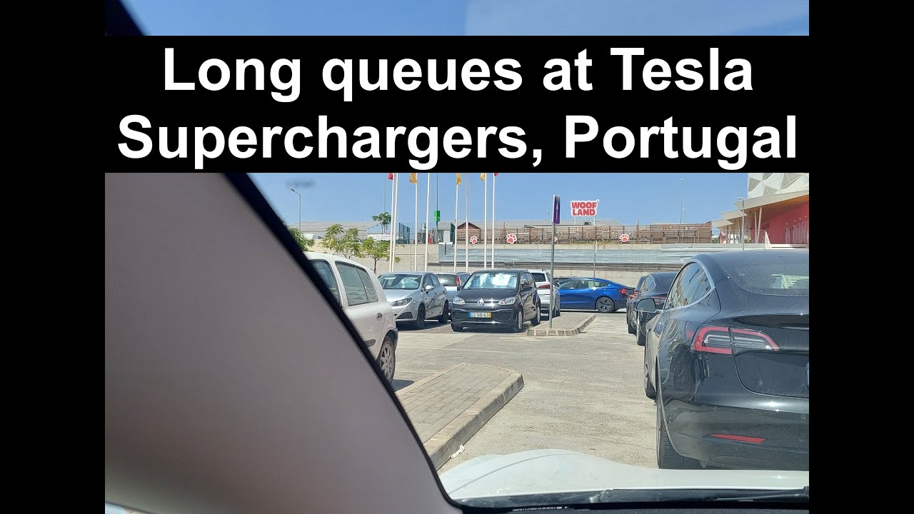 Long queues at Tesla Superchargers, Portugal