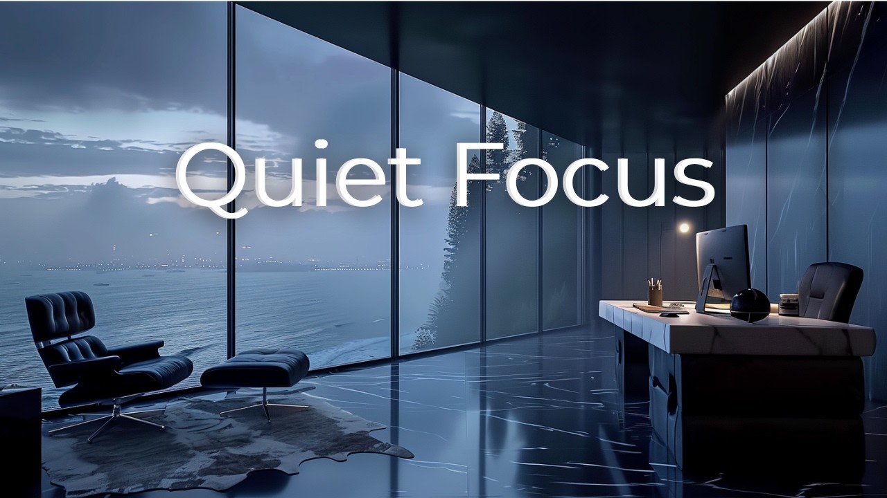 Minimal Ambient Focus Music | Ocean View Deep Work Space | No Melody, Distraction-Free