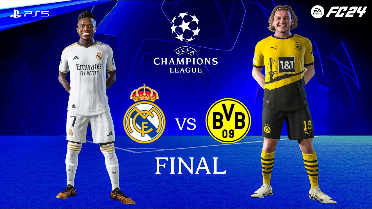 EA FC 24 | Real Madrid vs Borussia Dortmund | UCL Final Match 2024 | PS5 Gameplay [4K 60FPS]