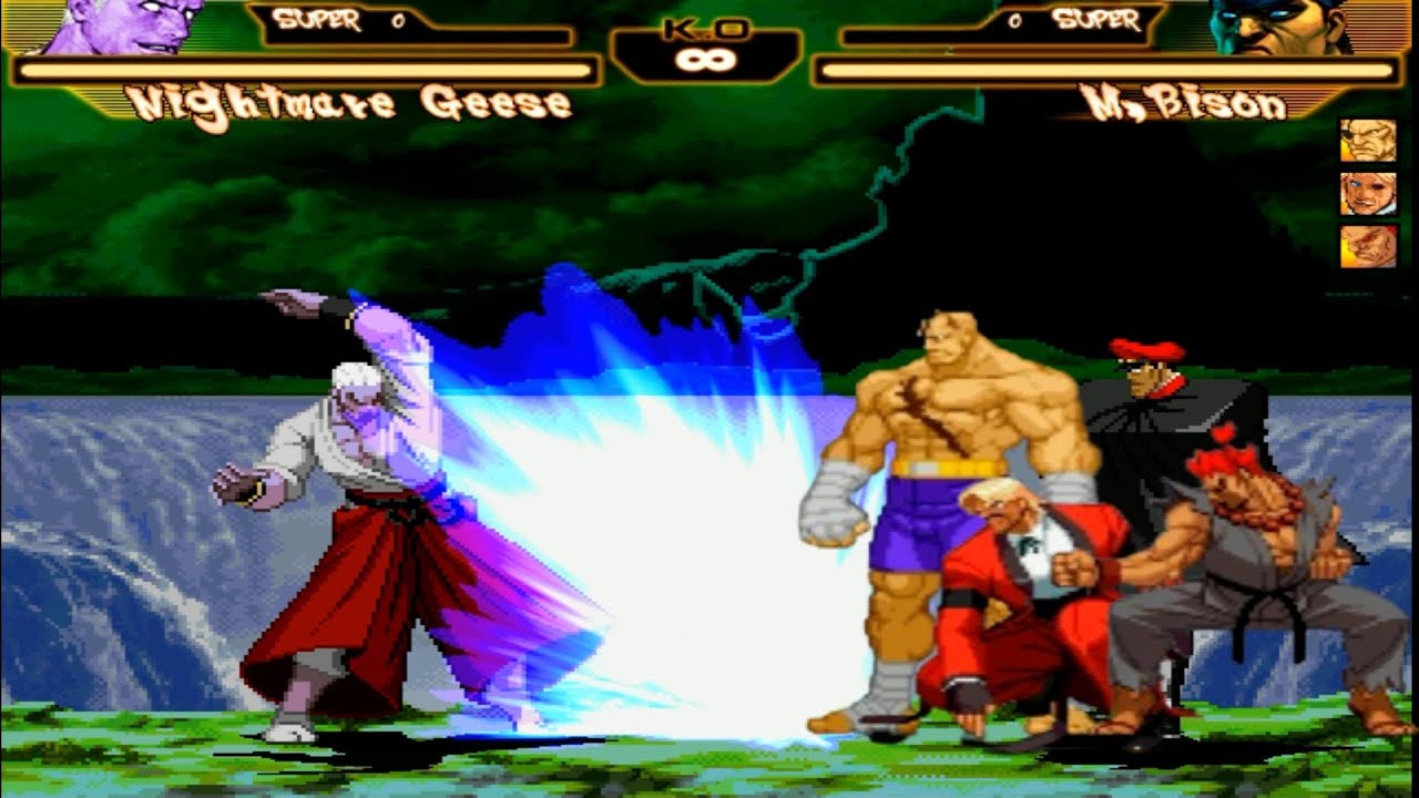 NIGHTMARE GEESE VS BOSS TEAM FT: SAGAT RUGAL BISON & AKUMA - EPIC BATTLE 