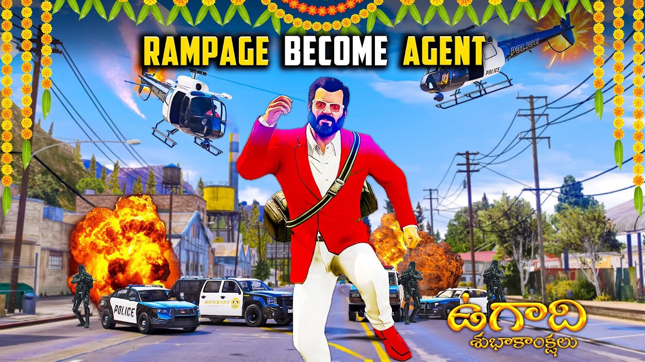 Rampage Become AGENT 🎖️⚔️In GTA5 To Help Major and Military Full Fun #gta5 #rampageboy #bommalu