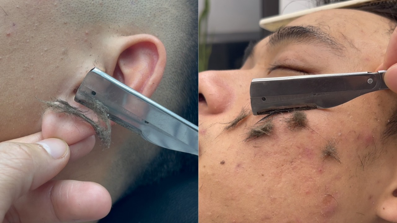 ASMR 🦗 FOR A GOOD SLEEP | SHAVING BEARDS AND DEAD SKIN FOR MAN | SHAVING ASMR EP614.1