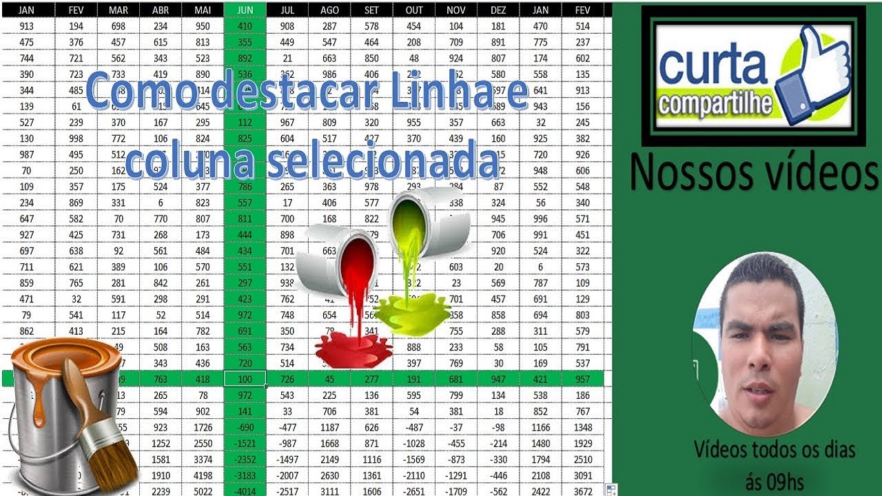 Como destacar Linha e Coluna selecionada no Excel - Programador Excel VBA