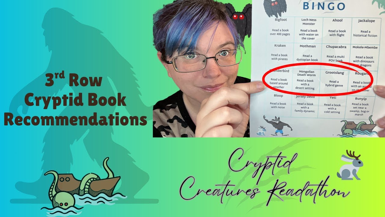 #CryptidCreaturesReadathon Recommendations || Cryptid Recs for Third Row of the Bingo Board