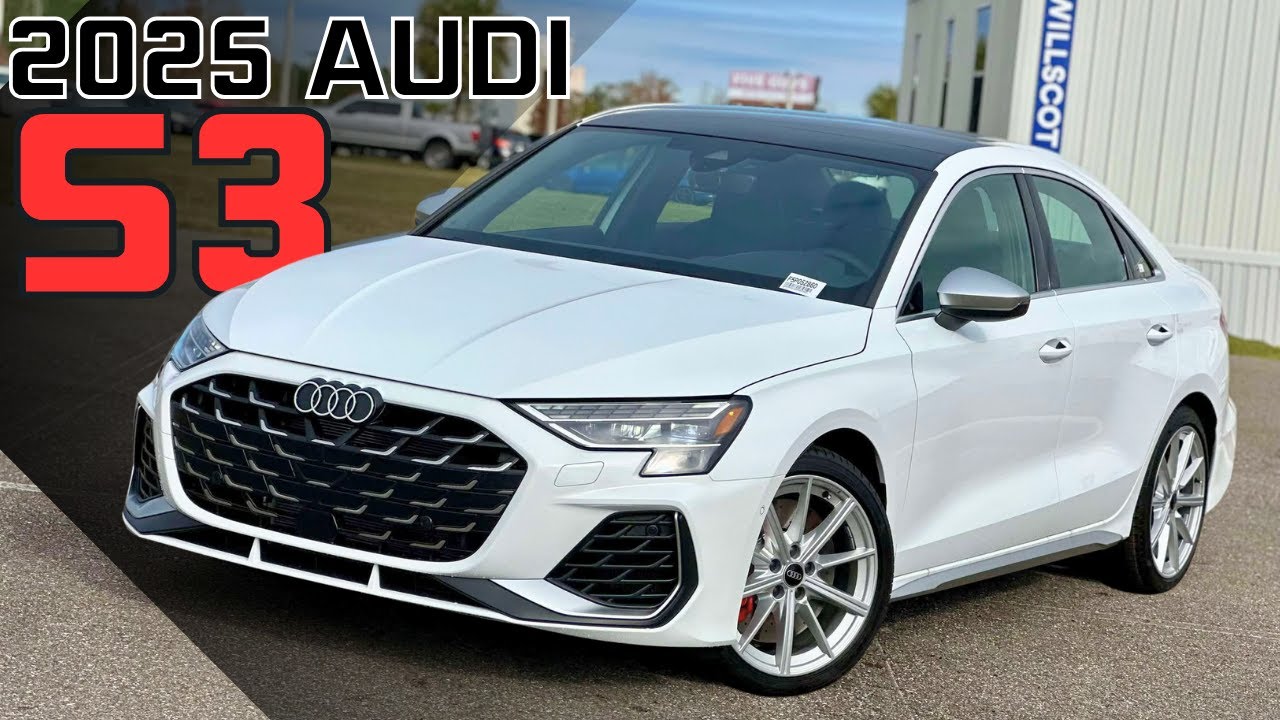 Audi S3 Sedan 2025 года выпуска: громкий выхлоп, обновлённый стиль и дополнительная мощность