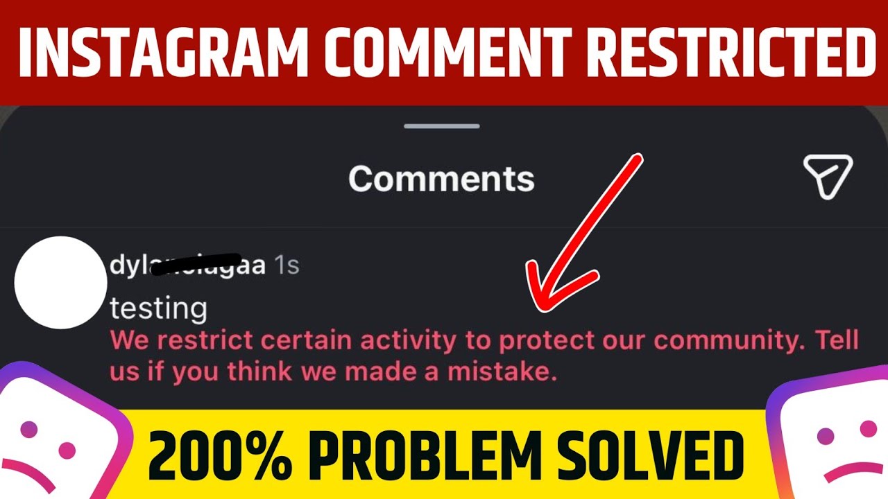 Instagram comments we restrict certain activity to protect our community Problem Fix - Solutions 