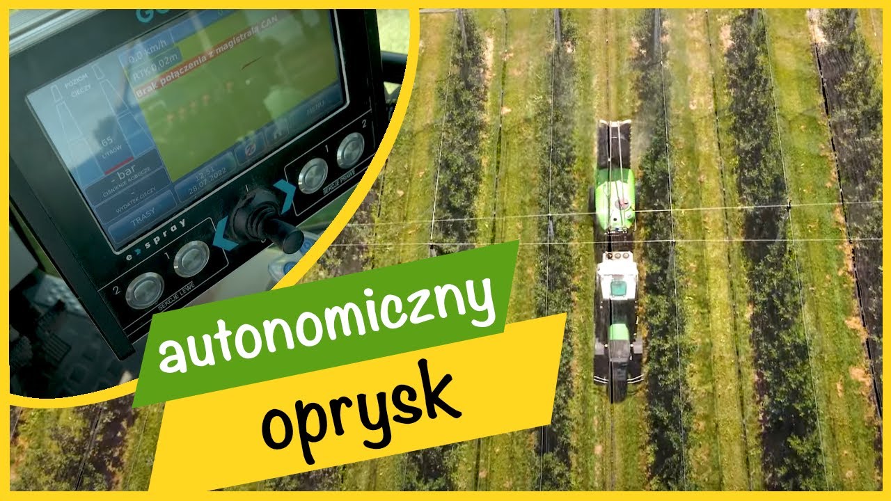 Sterowanie ciągnikiem przez telefon? Autonomiczny OPRYSK. System @GoTrack