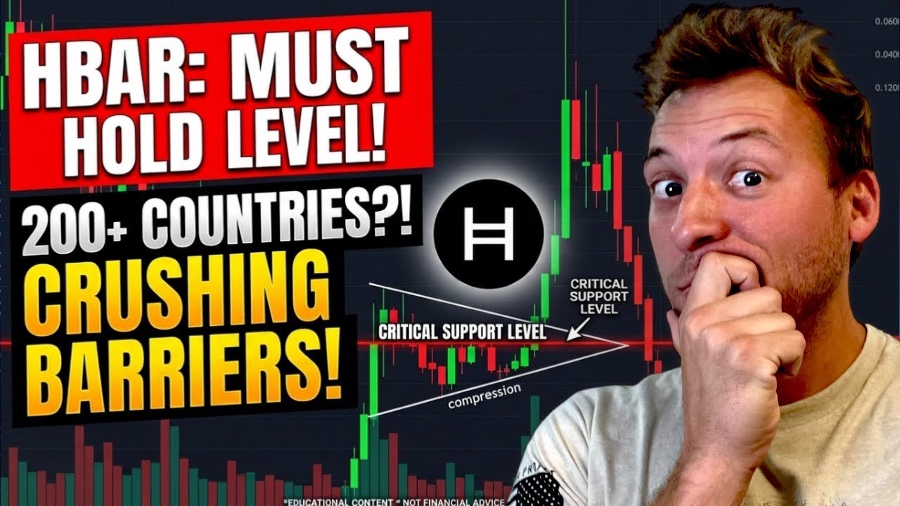 HEDERA HBAR &mdash; важно удержать этот уровень! Ломаем барьеры в 200+ странах?! Используем сжатие рынка!