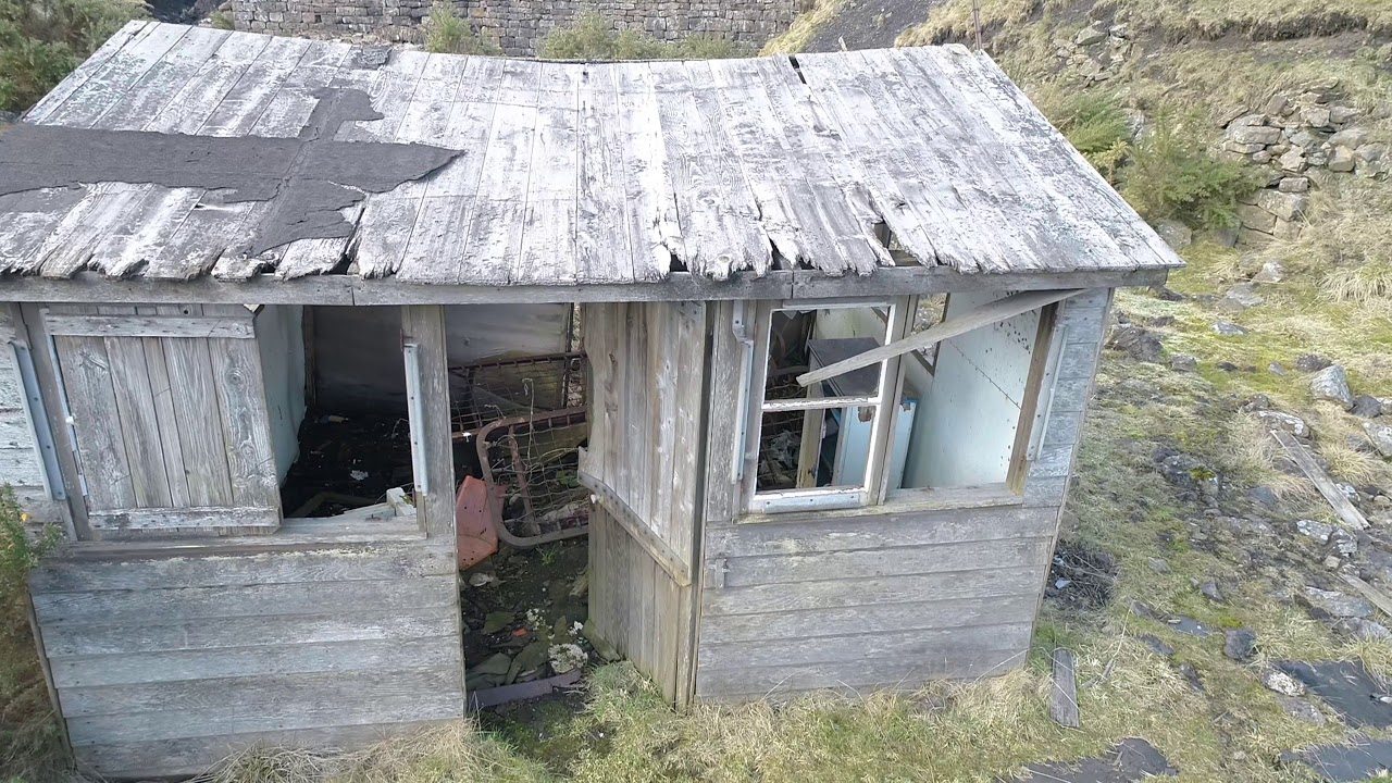 Greenlaws mine and crushing mill by drone. Co Durham. Abandoned places UK.