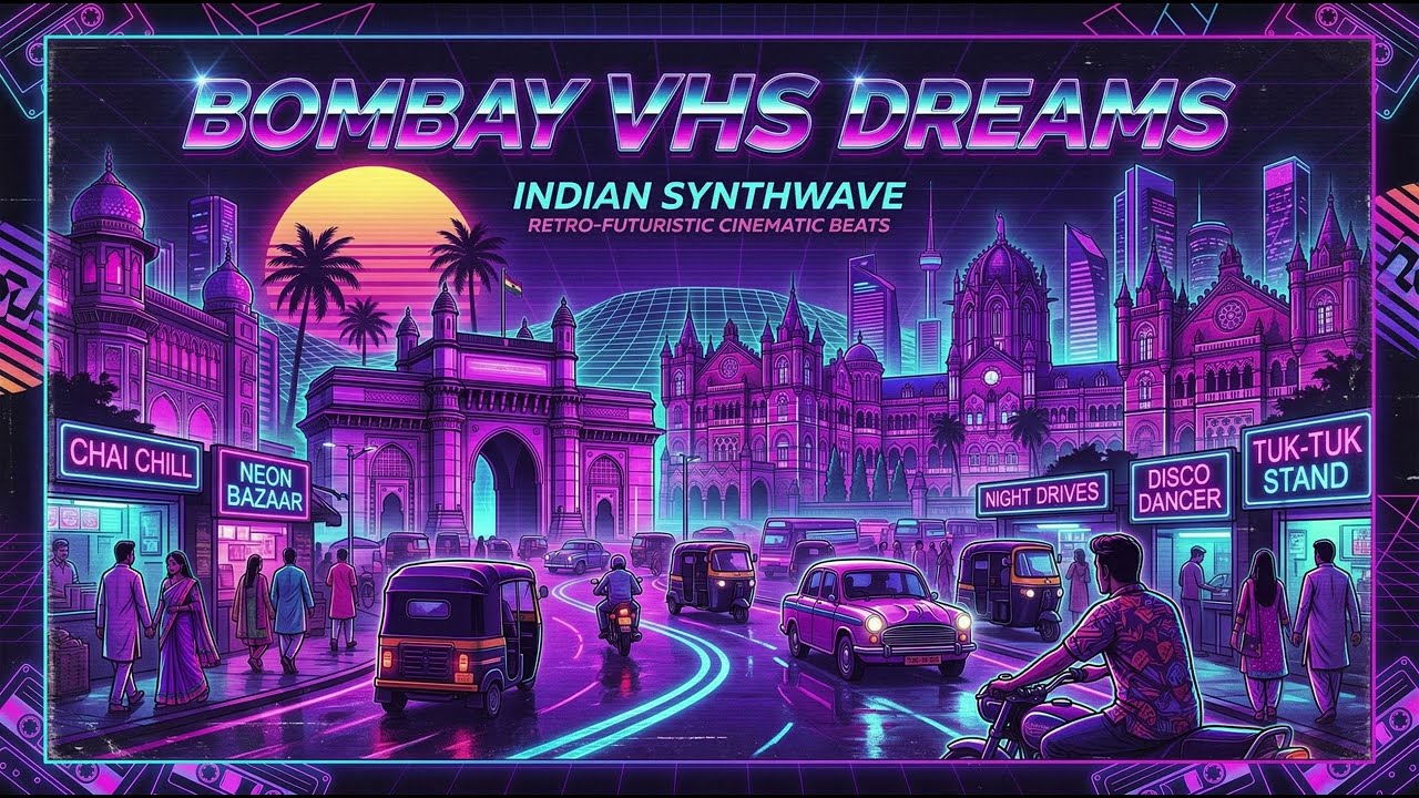 Bombay VHS Dreams | Indian Synthwave | Midnight Silence 🎧🌙 | Retro Neon Nostalgia
