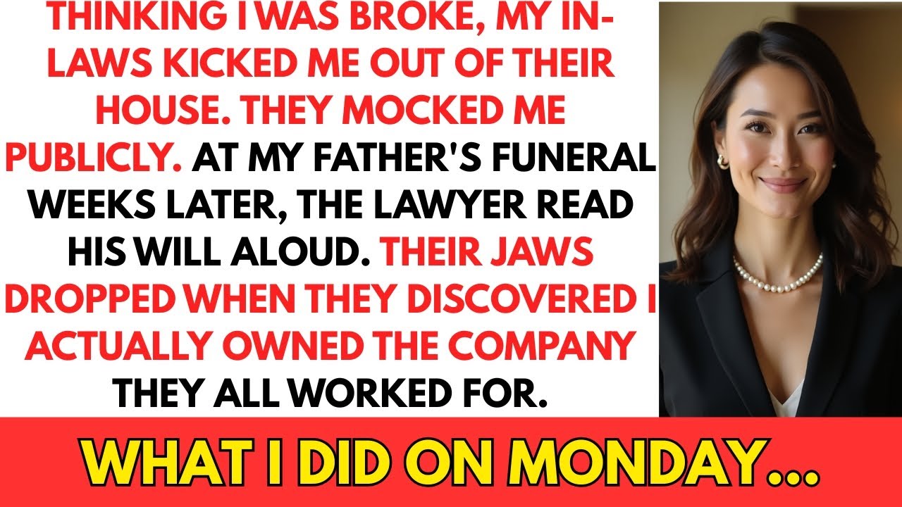 Thinking I Was Broke, My In-Laws Kicked Me Out — At My Father’s Funeral, They Learned What I Owned