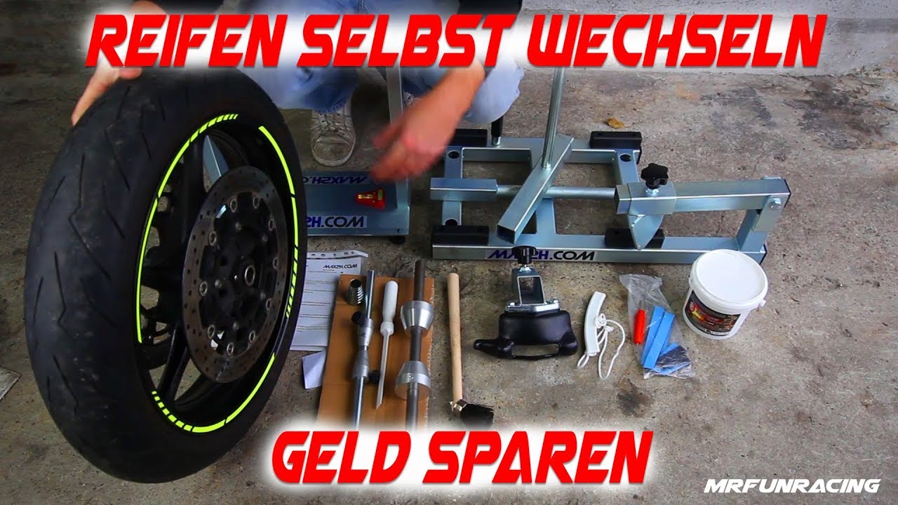 Motorradreifen SELBST wechseln | Mobiles Reifenmontiergerät