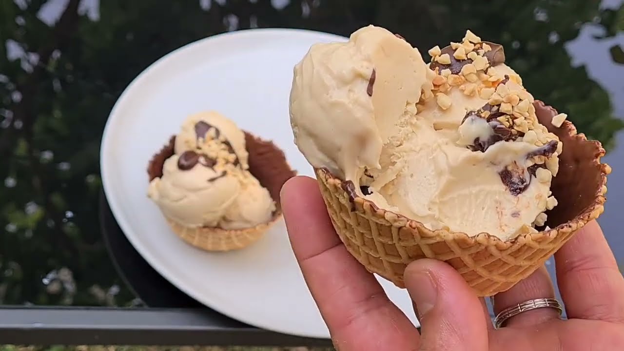 Si vous avez du lait et du beurre de cacahuète faites cette glace ✔ (recette économique) ✔