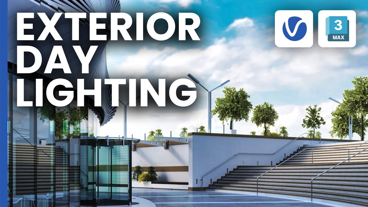 Реалистичное дневное освещение снаружи с помощью V-Ray для 3ds Max
