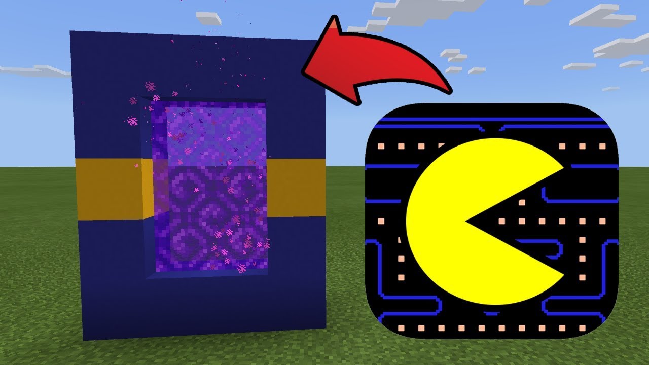 MCPE : How To Make a Portal to the Pacman Dimension